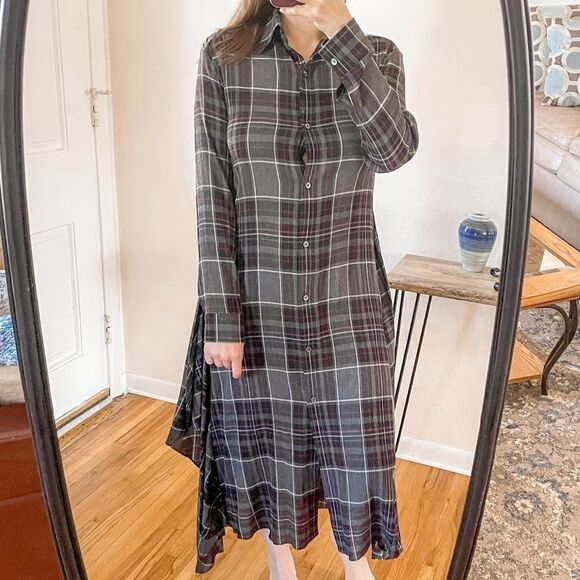 Public School New York Plaid Midi Dress - Picture 1 of 10